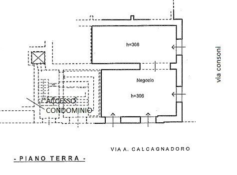 Shop via Antonino Calcagnadoro, Rieti - floor plans 1