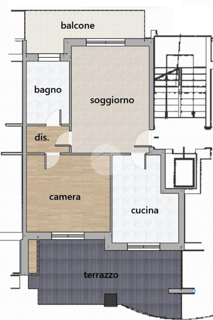 Trilocale Viale Matteotti, Nichelino - planimetria 1