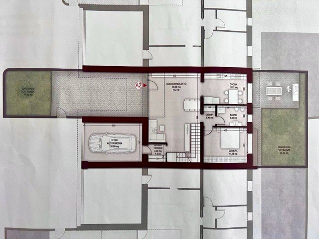 Porzione di casa Parma - planimetria 1