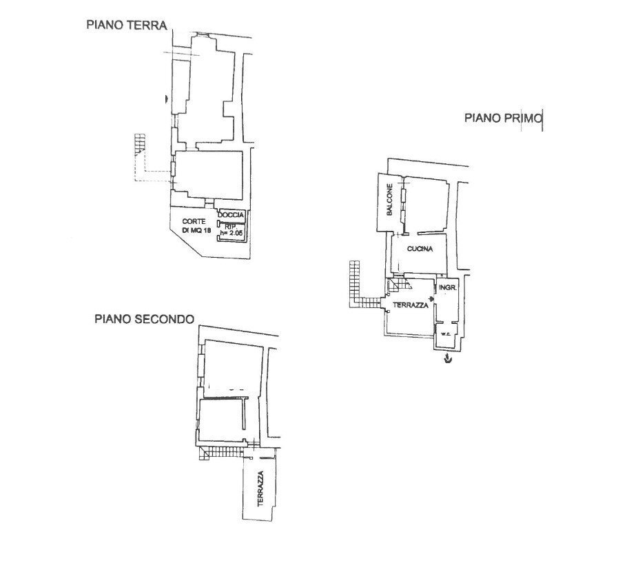 1.jpg - Townhouse at auction Via San Remigio snc, Beverino - floor plans 1