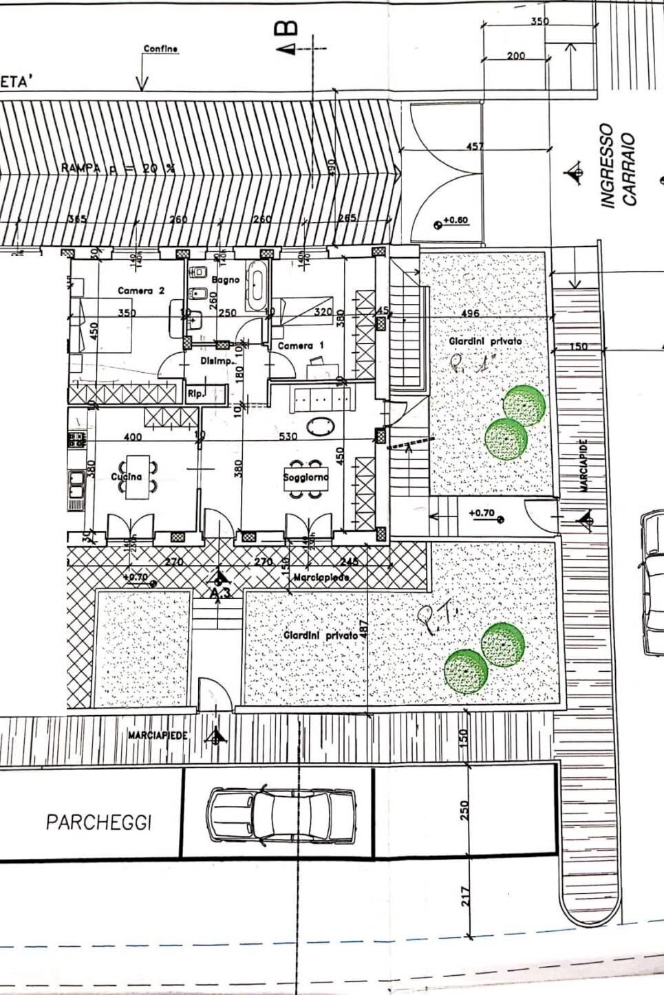 Four-room apartment via Braida, 4, Carmagnola - floor plans 1
