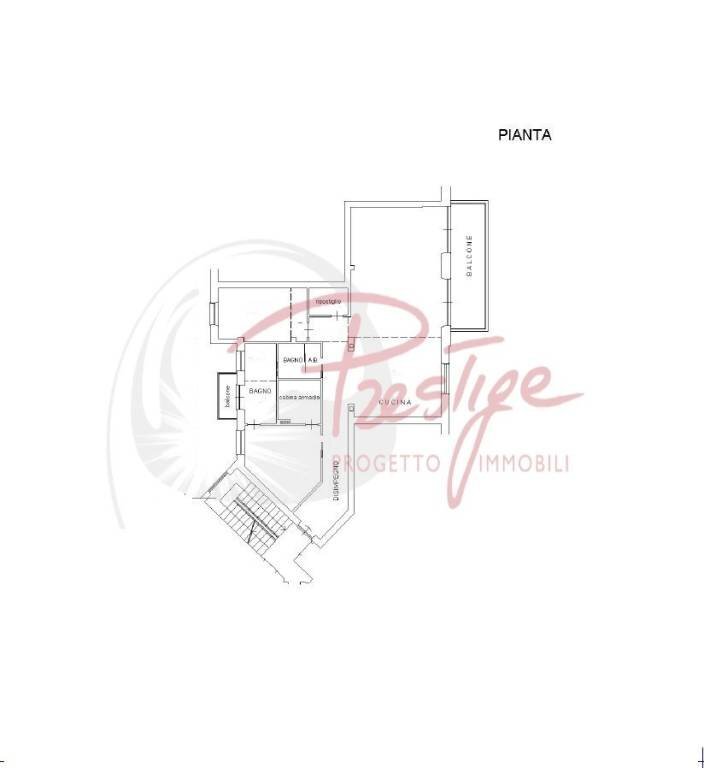 Planimetria - Appartamento via Vittorio Veneto, La Spezia - foto 1