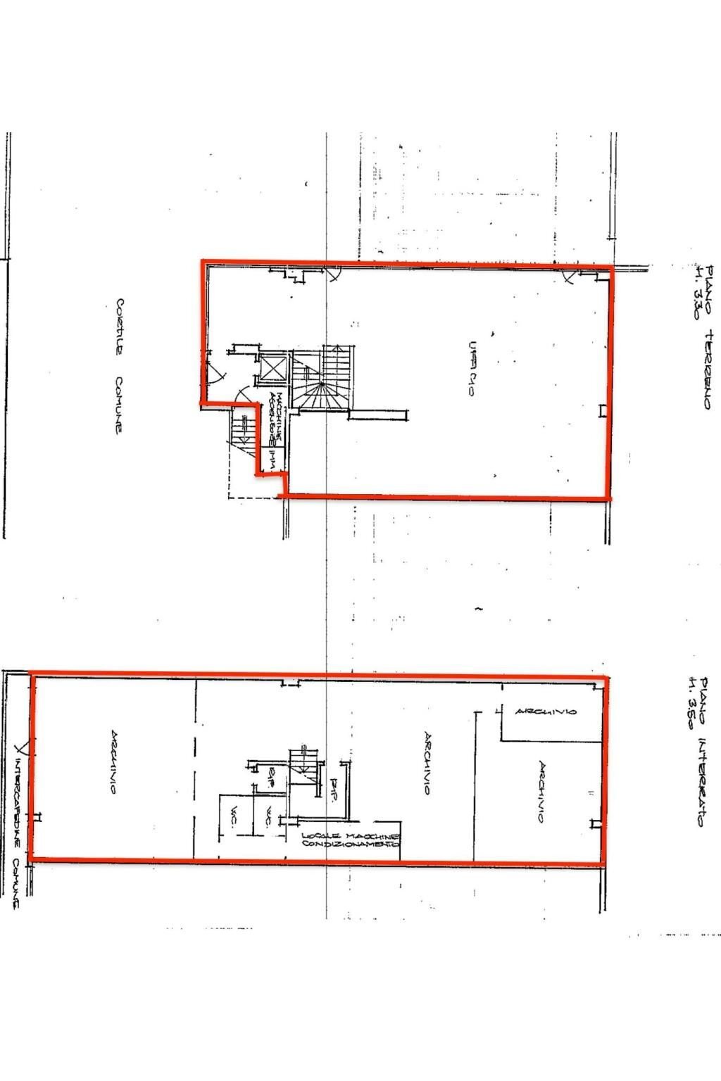 Negozio via Vittore Ghislandi, Bergamo - planimetria 1