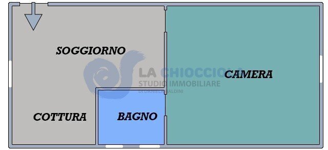 A435 piantina - Two-room apartment VIA SPADA, Bologna - floor plans 1