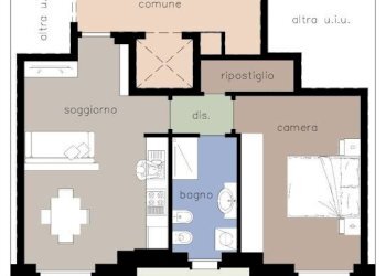 Planimetria - Two-room apartment via Giacomo Matteotti, 2, Busca - photo 1
