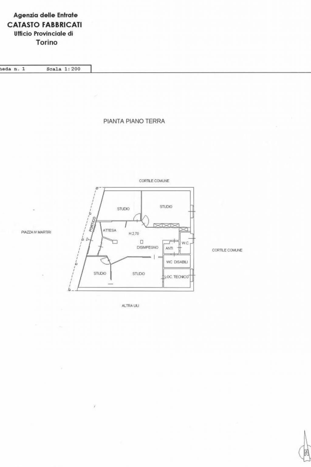 Shop piazza Quattro Martiri, 43, Carmagnola - floor plans 1