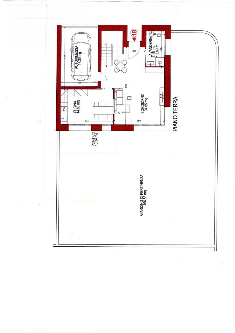 Porzione di casa Parma - planimetria 1