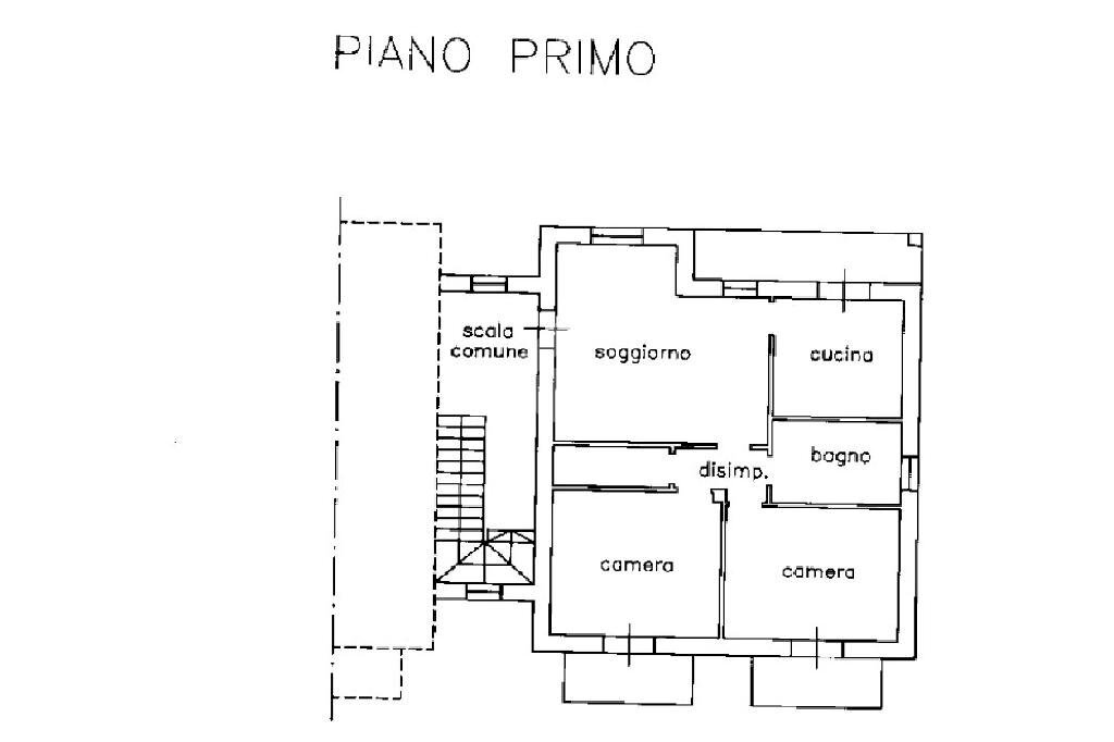 Four-room apartment Via Roma, Livorno Ferraris - floor plans 1