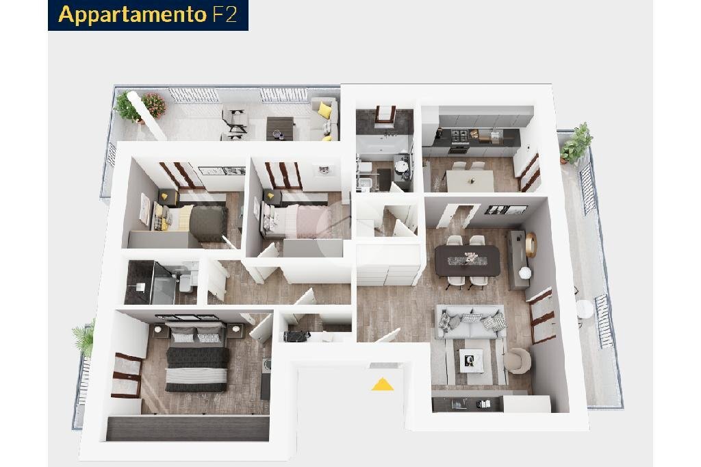 Appartamento Via Evangelista Torricelli, Nichelino - planimetria 1