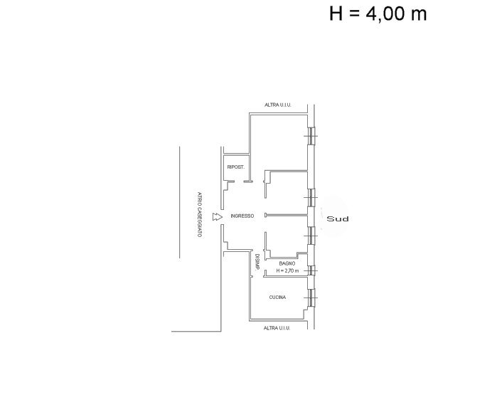 Bilocale Via dall'orto, Genova (zona Marassi) - planimetria 1