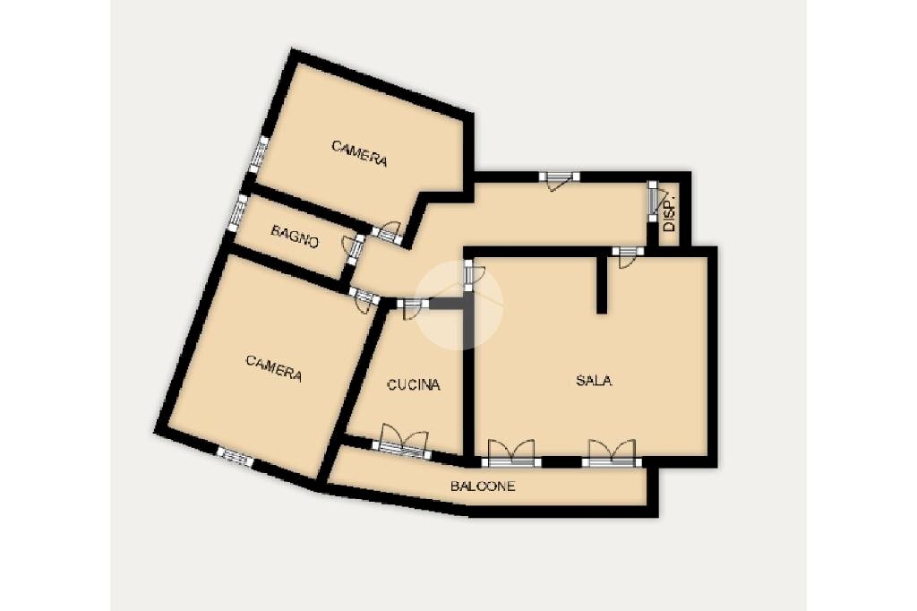 Apartment Via Cordanieri, Genova (neighborhood Prà) - floor plans 1