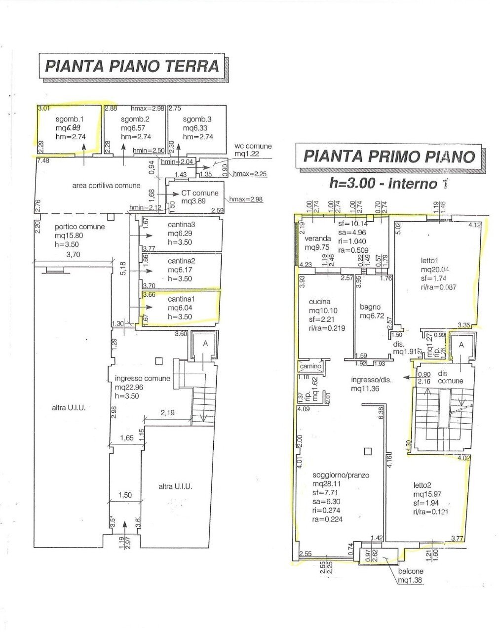 Apartment Massa Lombarda - floor plans 1