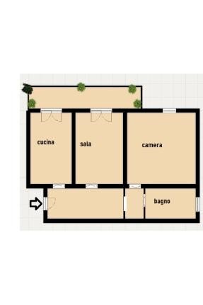 Two-room apartment via Arrigo Boito, 8, Rho - floor plans 1