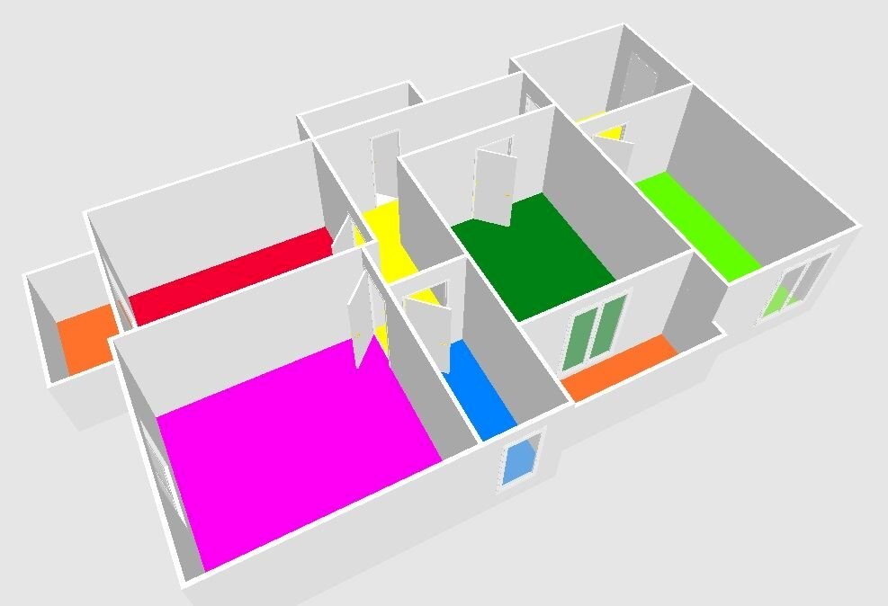 Four-room apartment Via Murtola, Genova (neighborhood Palmaro) - floor plans 1