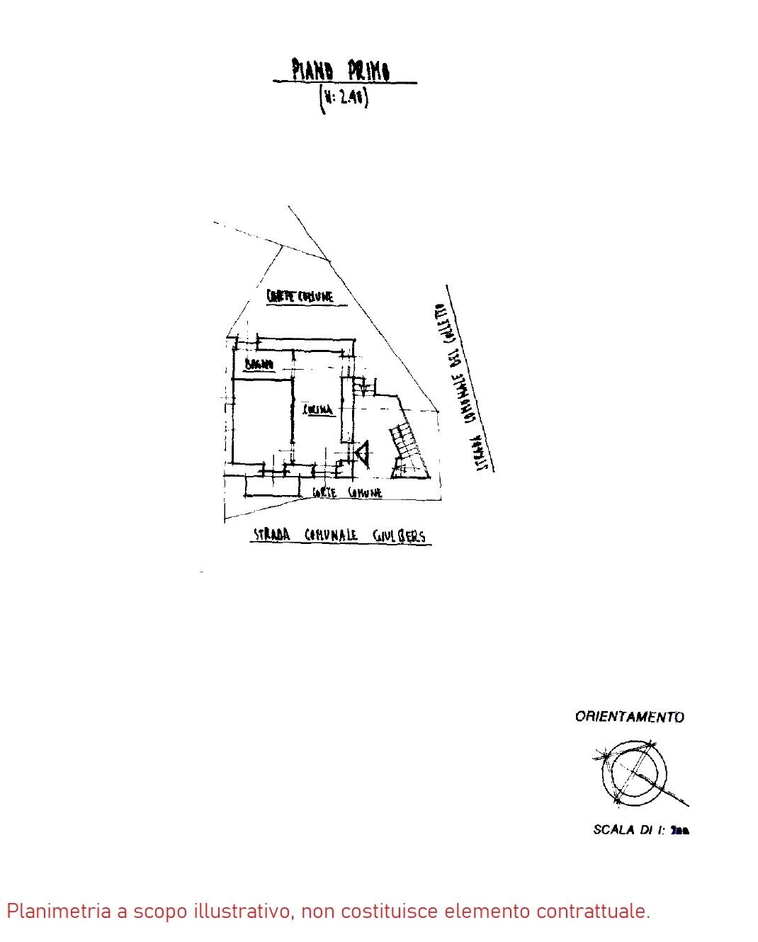 Semi-detached house borgata Giulberso, 10, Perrero - floor plans 1