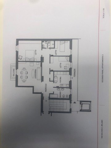 Quadrilocale via Valcava, 3, Milano - planimetria 1
