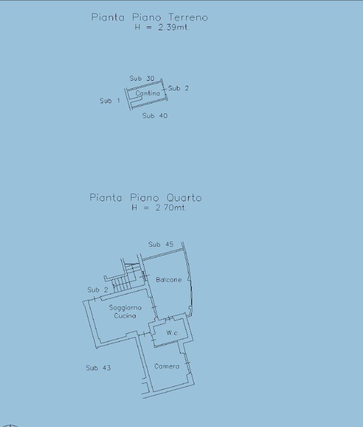 Two-room apartment VIA ECCLESIA, Asti - floor plans 1