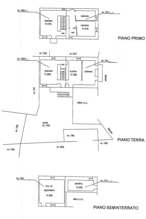 Villa a Schiera Frazione Montecapraro, Fabbrica Curone - planimetria 1