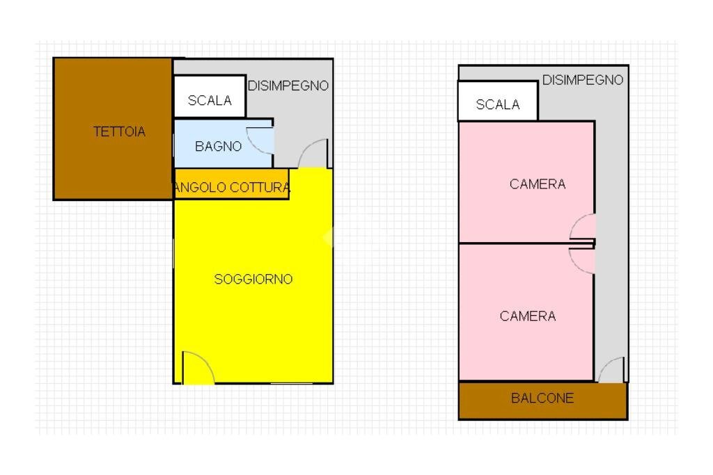 Semi-detached house Via Rivera, Mathi - floor plans 1