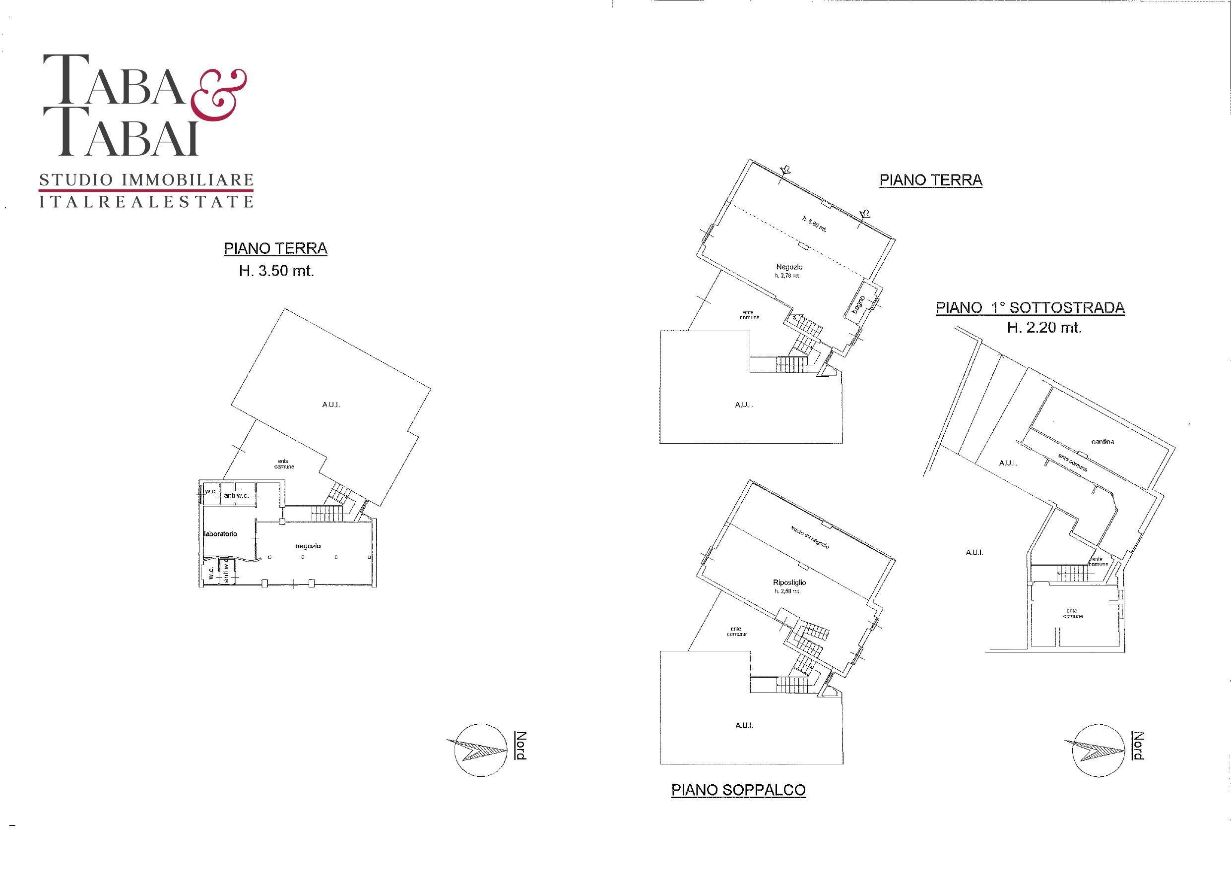Planimetria piano terra - Stabile - Palazzo Via Dante Alighieri, 23, Cantù - planimetria 1