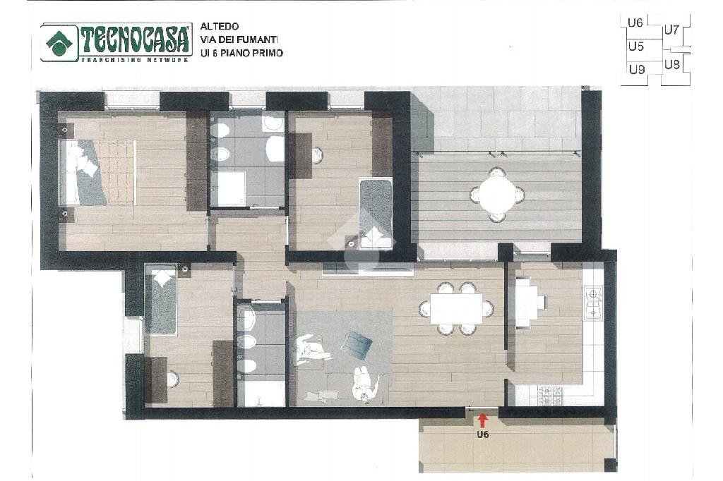 Appartamento Via San Giovanni Battista, Malalbergo - planimetria 1