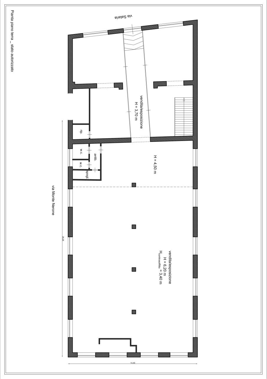 planimetria - Commercial Premises Via Salaria 180, Castel di Lama - floor plans 1