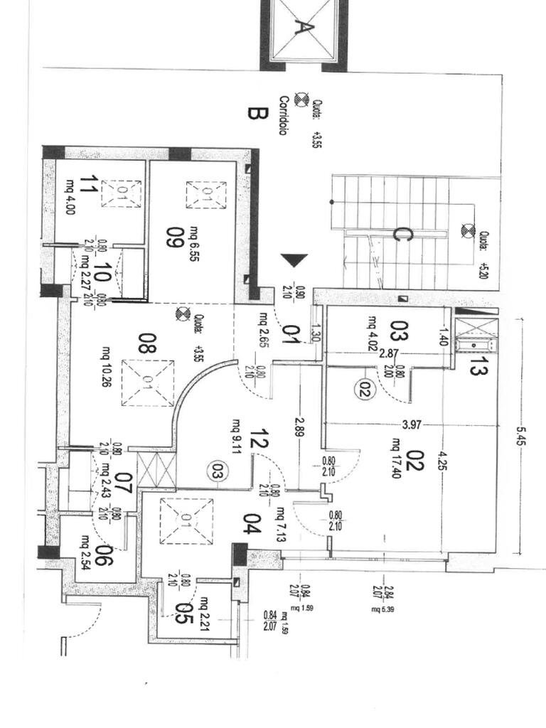 Three-room apartment Via Silvano Balboni, Ferrara - floor plans 1