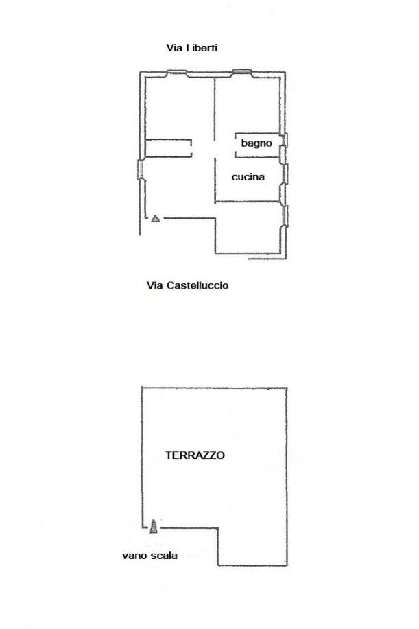 Four-room apartment via Liberti, Genova (neighborhood Sampierdarena) - floor plans 1