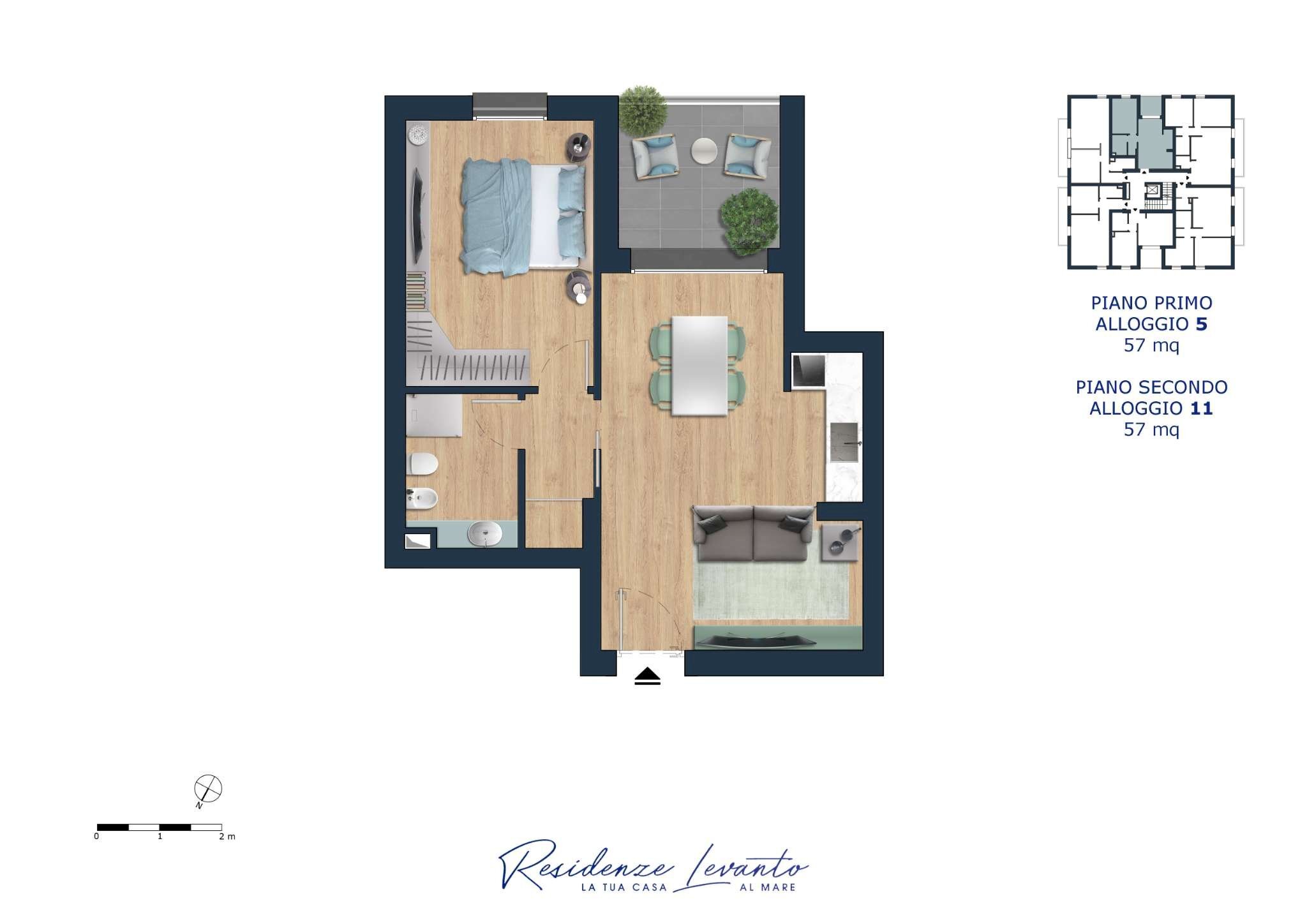 RESIDENZE LEVANTO VIA CAIROLI 9 - Stable - Palace via Cairoli, Levanto - floor plans 1