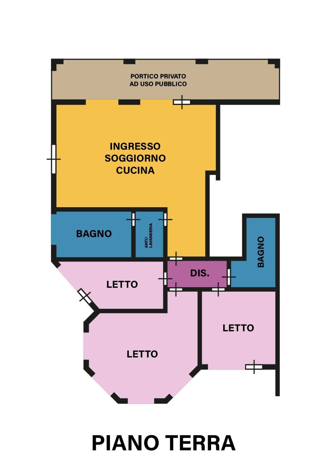 Four-room apartment via Ravenna, Bellaria-Igea Marina - floor plans 1