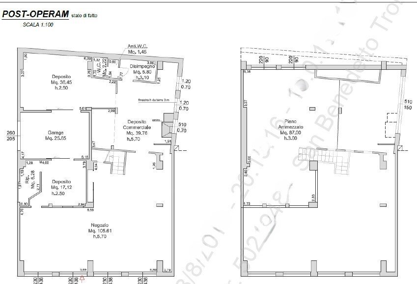 planimetria - Commercial Premises viA CARDUCCI 101, San Benedetto del Tronto - floor plans 1