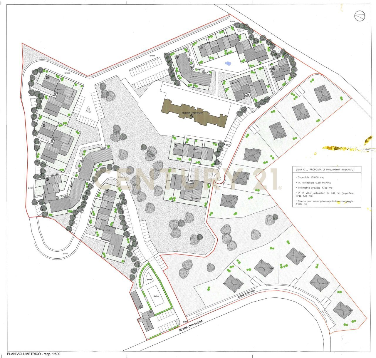 Belcolle-planivolumetrico.jpg - Terreno edificabile Via Casalinaccio, Roccantica - planimetria 1