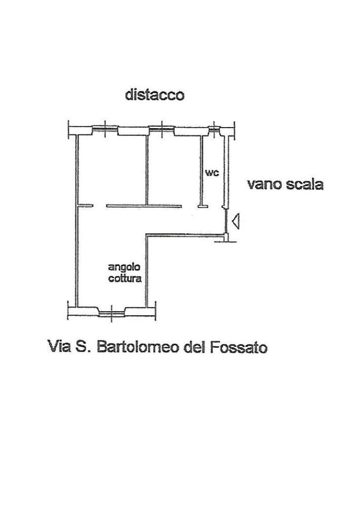 Three-room apartment via San Bartolomeo del Fossato, 52, Genova (neighborhood Sampierdarena) - floor plans 1