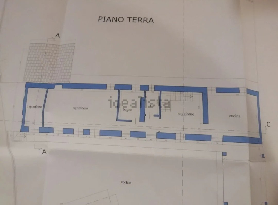 Rustico via Sant'Anna, Calosso - planimetria 1