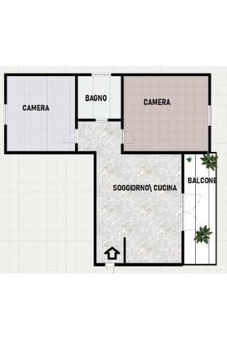 Three-room apartment via 2 Giugno, 6, Sedriano - floor plans 1