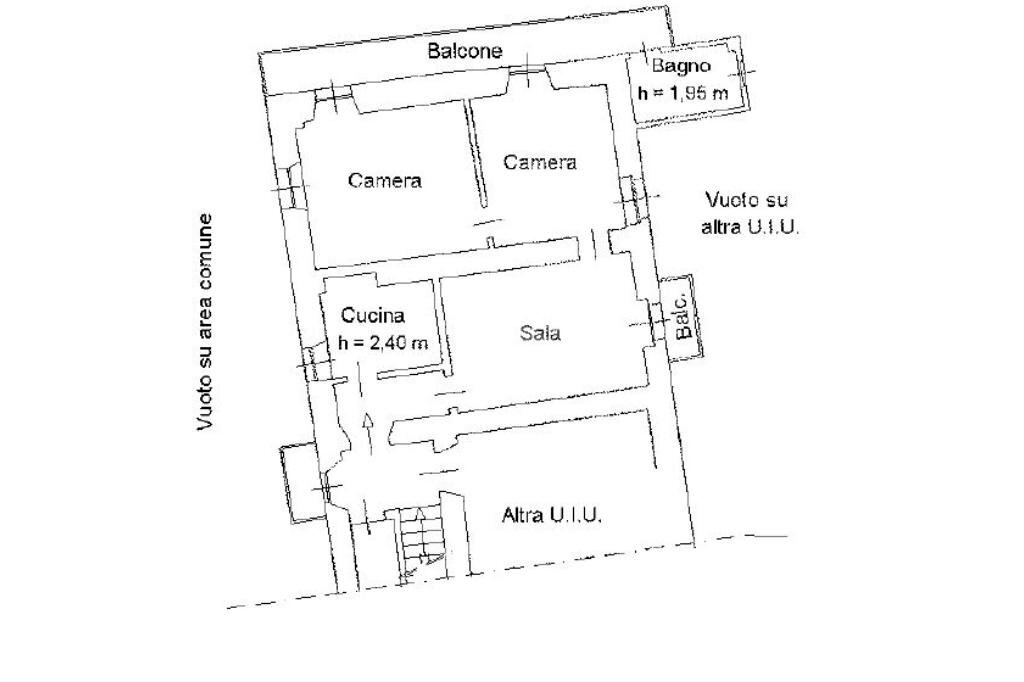 Quadrilocale Stradale San Secondo, Pinerolo - planimetria 1