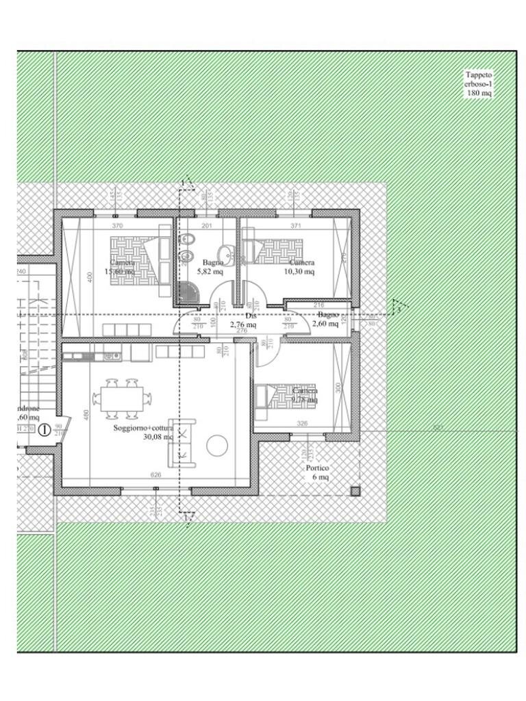 Quadrilocale Via Fanin, San Pietro in Casale - planimetria 1