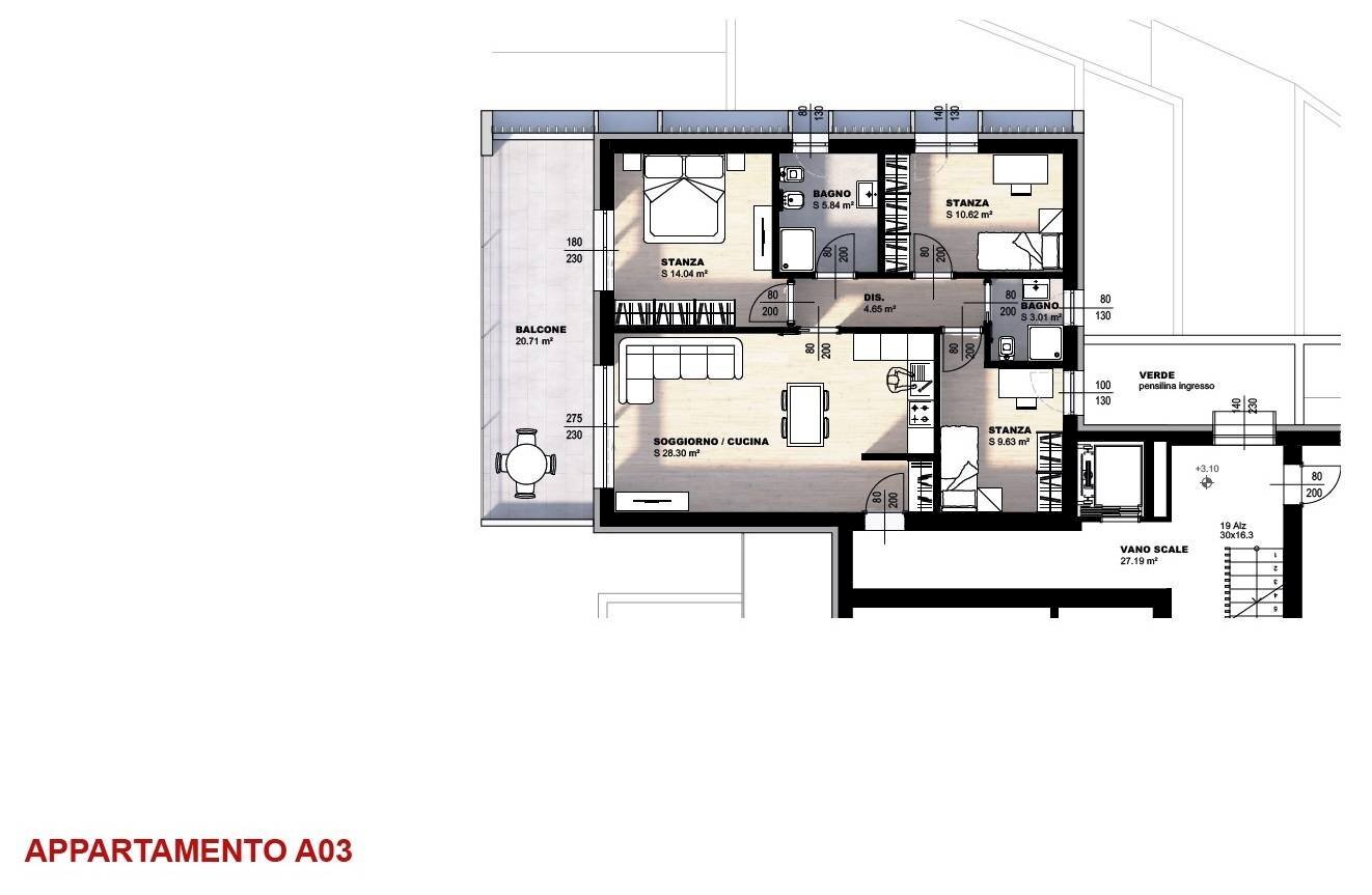 Quadrilocale via salita dei mulini, Trento (zona Villazzano) - foto 1