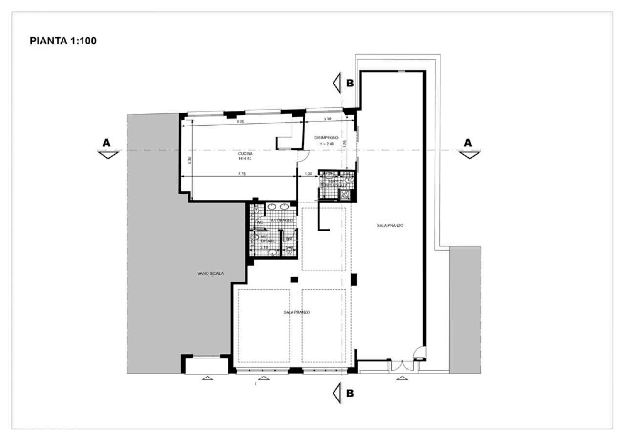 Planimetria - Locale Commerciale via Angelo Argiroffo, Chiavari - planimetria 1