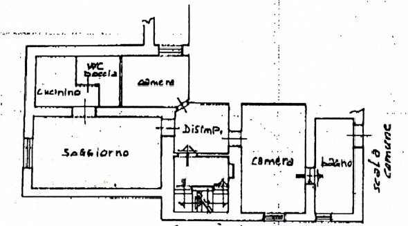 Four-room apartment Via vicolo fontana, Dolceacqua, Dolceacqua - floor plans 1