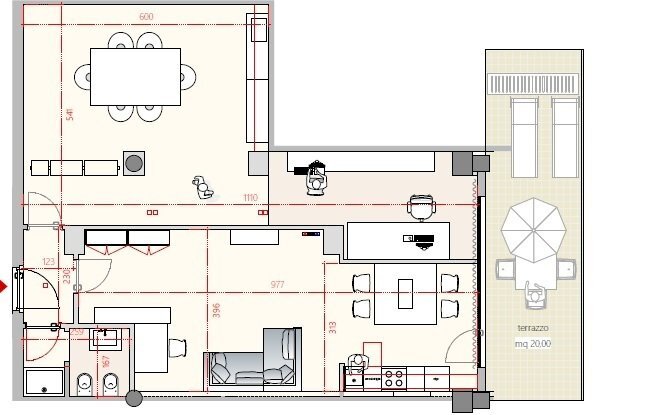 PLANIMETRIA.jpg - Two-room apartment Via Enrico Toti, San Benedetto del Tronto - floor plans 1
