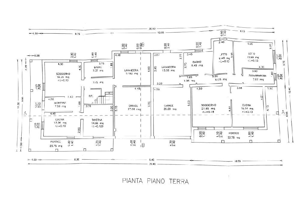 Villa Via Santerno Ammonite, Ravenna (neighborhood Ammonite) - floor plans 1