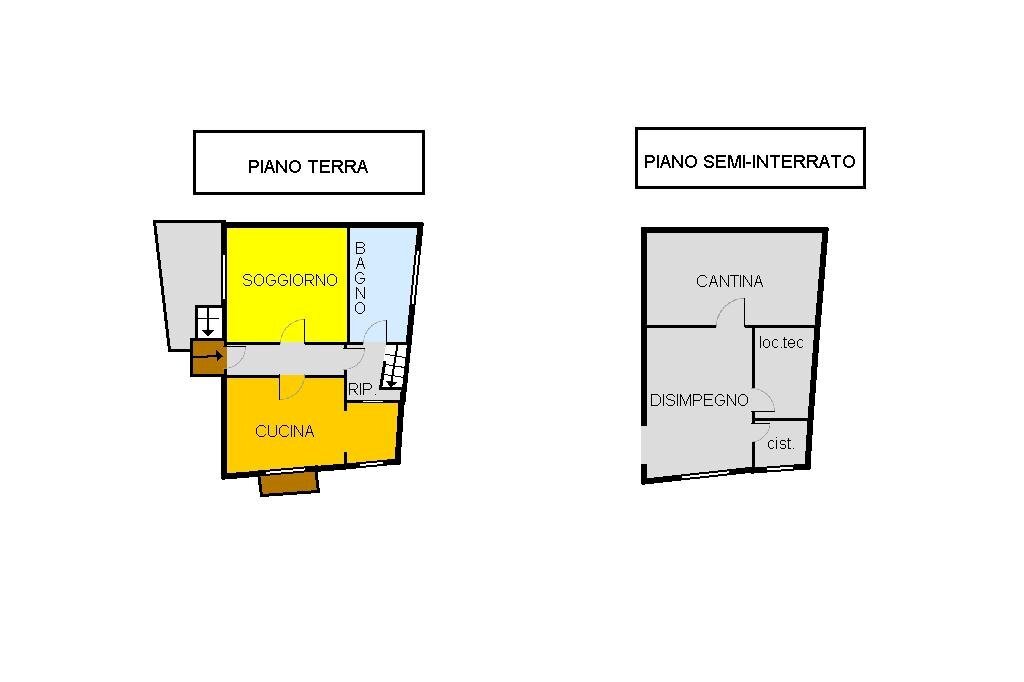 Semi-detached house Frazione san Lorenzo, Giaglione - floor plans 1