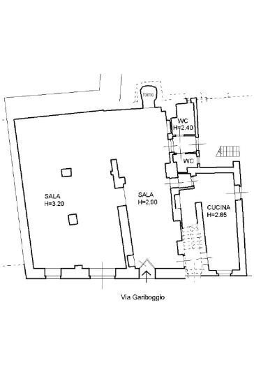 Stable - Palace via Gariboggio, 23, Vicoforte - floor plans 1