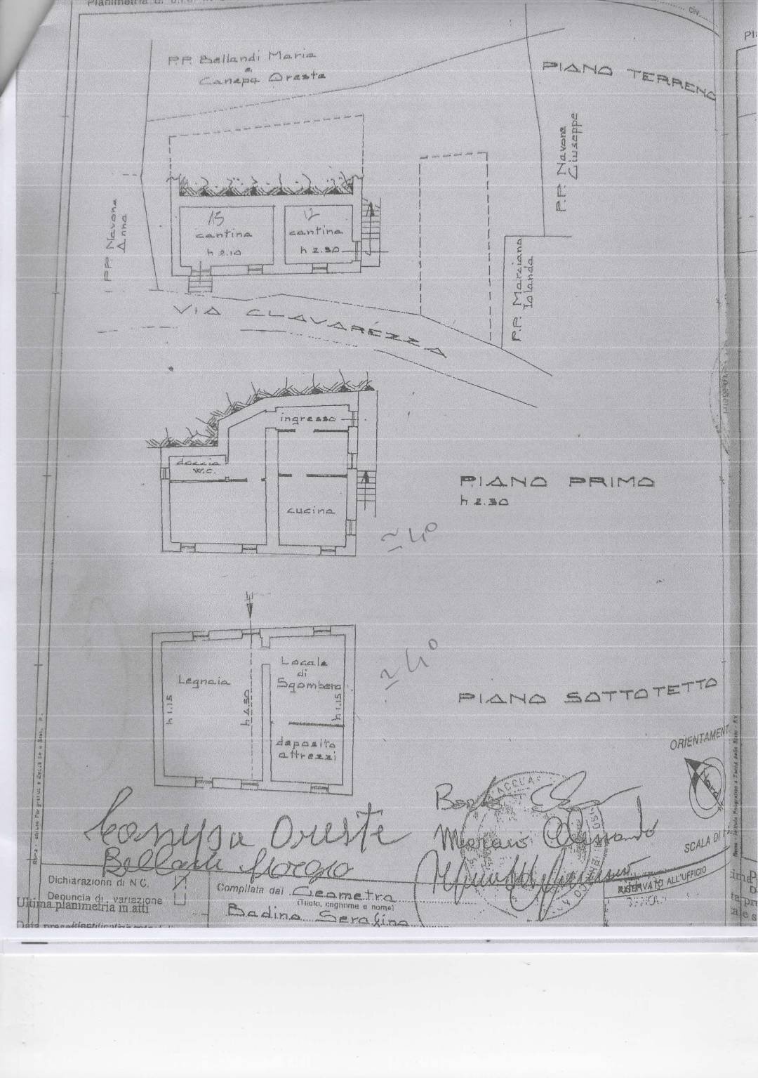 Terratetto - Terracielo Località Molino Vecchio 30, Valbrevenna - planimetria 1