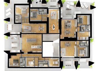 PIANO 1 - ISOMETRIA TOTALE.jpg - Two-room apartment Via Giammatteo, Lecce - photo 15