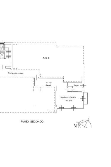 Three-room apartment piazza San Graziano, Arona - floor plans 1