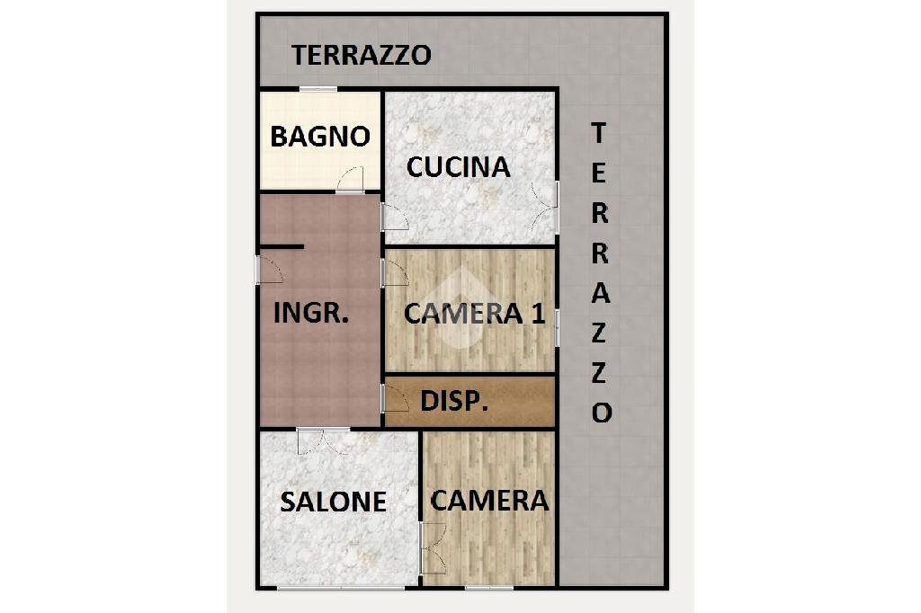 Four-room apartment Via XXV aprile, Mignanego - floor plans 1