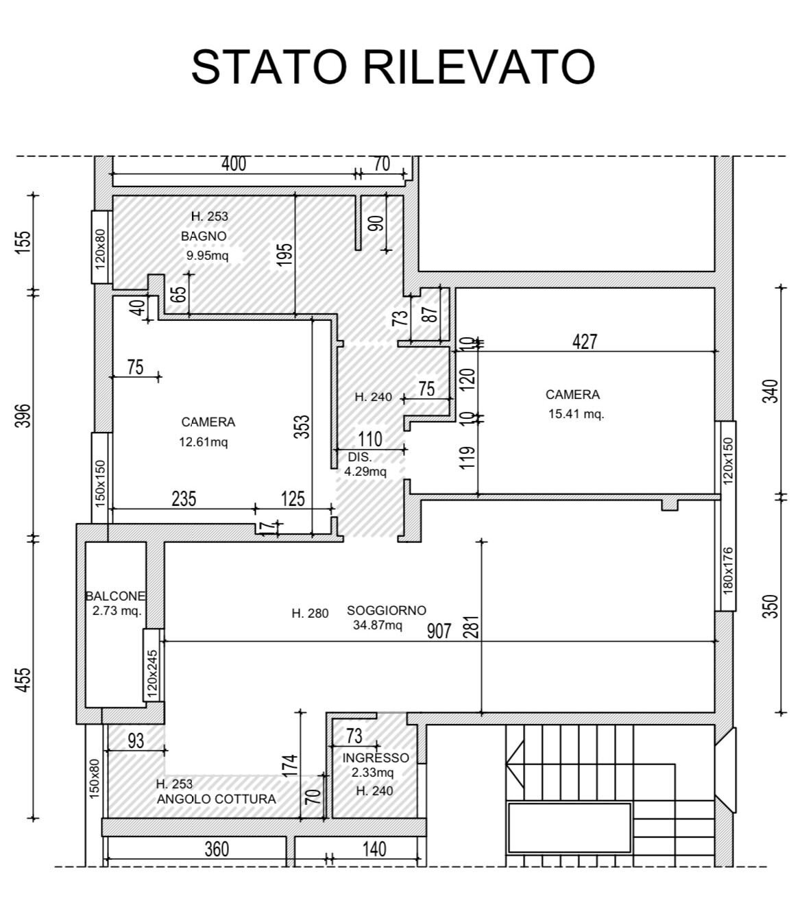 Two-room apartment Modena (neighborhood San Faustino) - floor plans 1