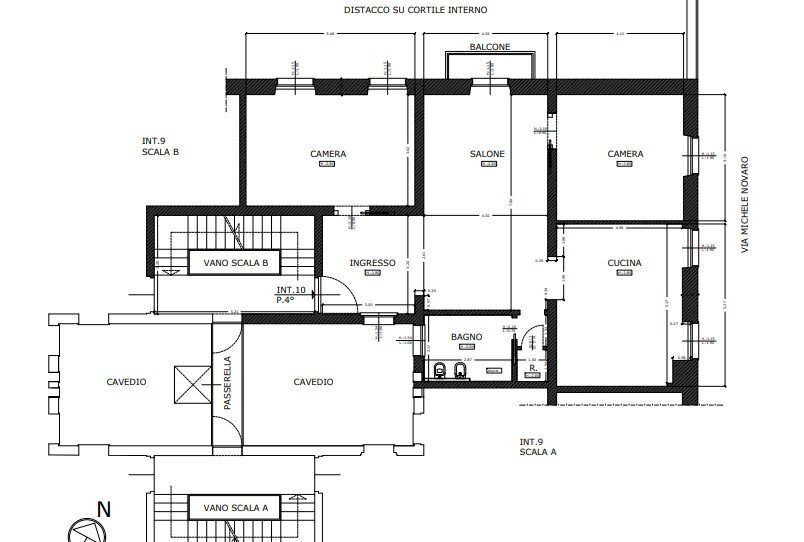 Trilocale all'asta via Paolo Giacometti, 10, Genova (zona Marassi) - planimetria 1